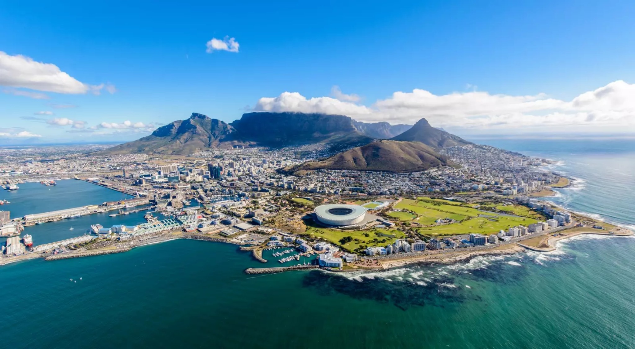 Aerial view of Cape Town, South Africa